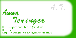anna teringer business card